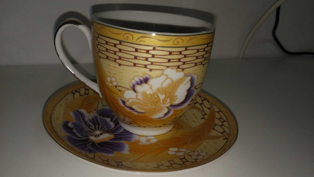 Farfurie ceașca porțelan cafea ceai capuccino caffelatte