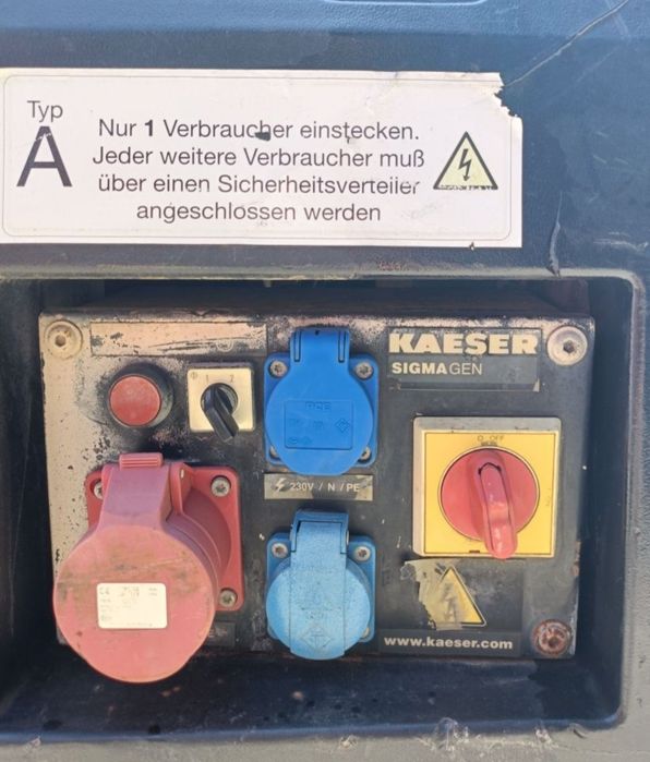 Motocompresor + generator marca KAESER M31PE Mobilair