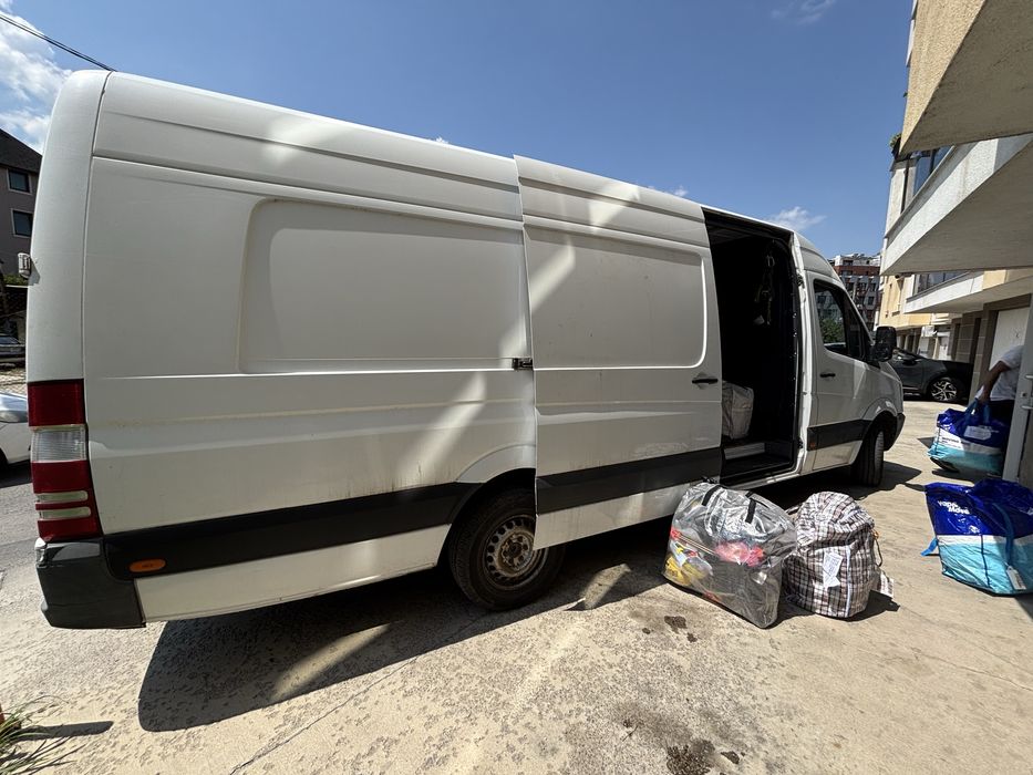 Транспортни услуги с бус  4.78м вътр мебели багаж строителни материали