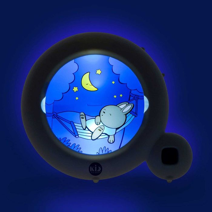 Pabobo x Kid'Sleep Classic – Детски образователен будилник и нощна лампа, бял