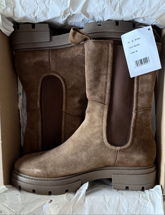 MJUS Beatrix Chelsea Boots дамски боти естествен велур 40/26см