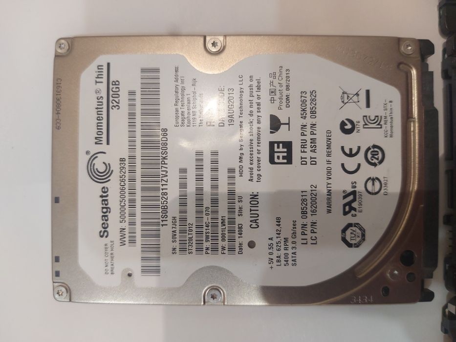 Жесткие диски от 320гб до 1000