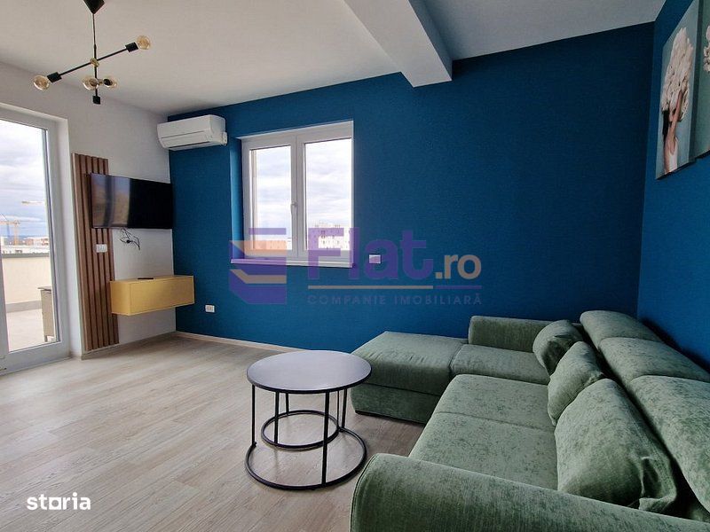 Penthouse de închiriat | 2 camere | Coresi – Tractorul | Terasă 50 mp