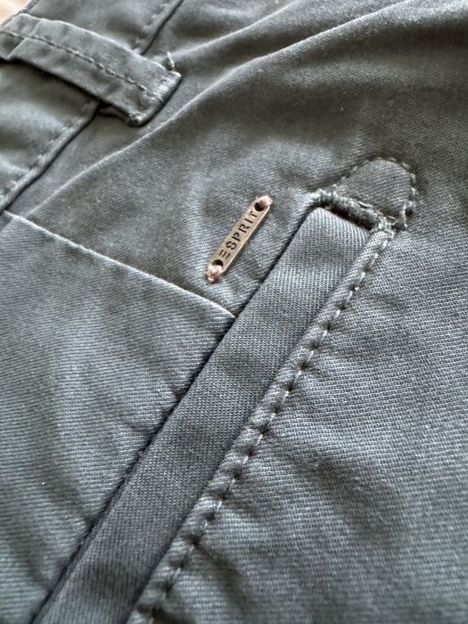 тъмно зелен ESPRIT мъжки панталон slim fit
