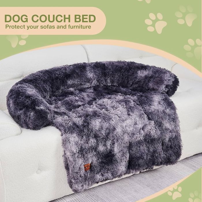 Плюшенa постелка/ легло за куче за диван с борд. Протектор размер L