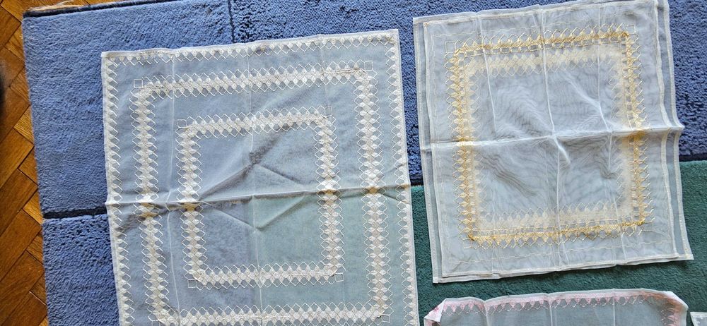 Колекция ретро покривки и каренца - голями, ръчно плетени, бродерия