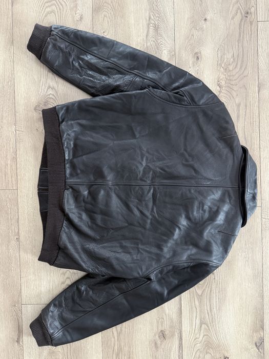 Geaca Piele Naturala CLOSED Interior Lana Bomber Barbati | Marime XL