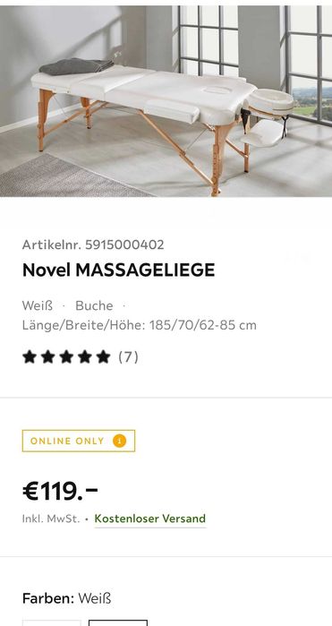 PREȚUL VALABIL 2 ZILE!! Vând  masă nouă pentru masaj