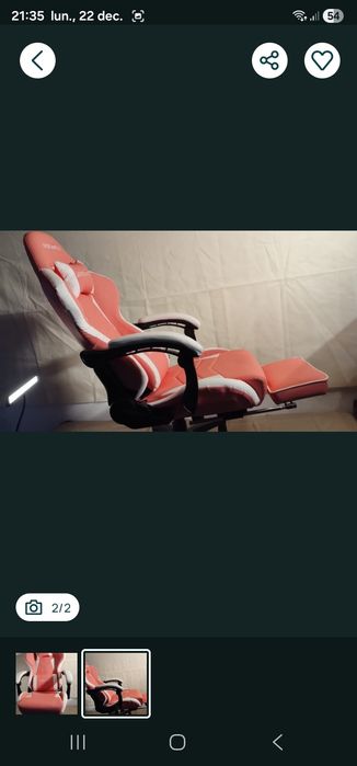 Scaun de birou roz pt fetite 500 lei cu vibratii