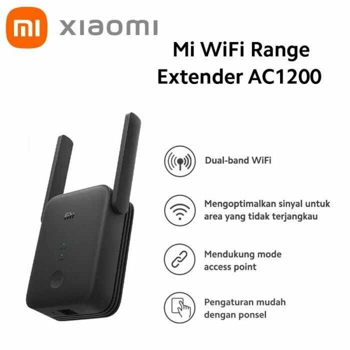 Kuchli Ikki Diapazonli Xiaomi WiFi Kuchaytirgich AC1200