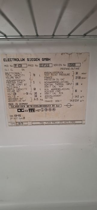 Frigider rulotă Electrolux