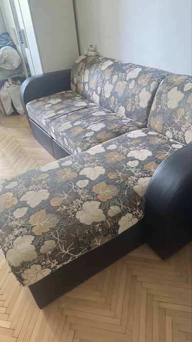 Canapea extensibilă de colț cu ladă depozitare – 230x160 cm
