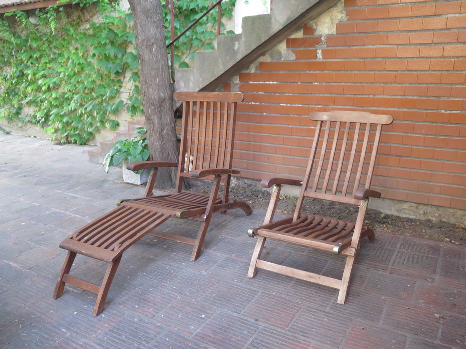 Скандинавски, сгъваем, стол, шезлонг,от тиково дърво