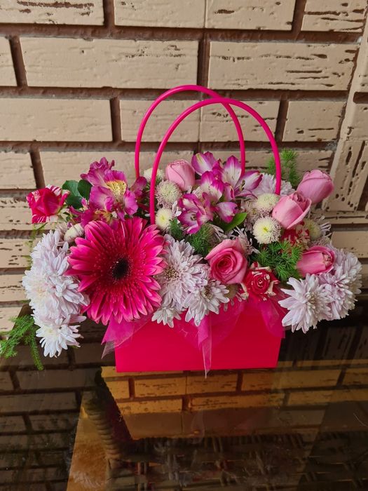 Букеты в сумочках