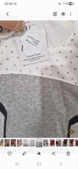 Sac de dormit si infasat 0-6 luni bumbac Nou