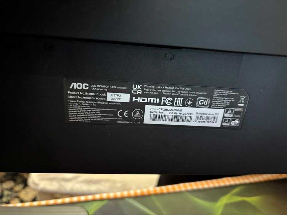 Монитор 4K AOC U27P2