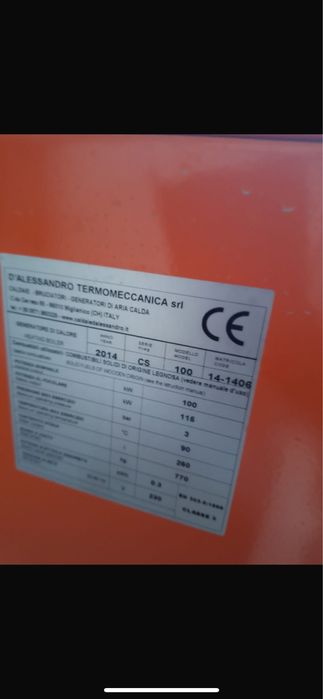 Centrală peleți profesională 100 kW D’Alessandro Termomeccanica
