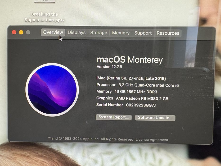 iMac 27”  i5 3,2Ghz 16gb ram  hdd 1tb late 2015