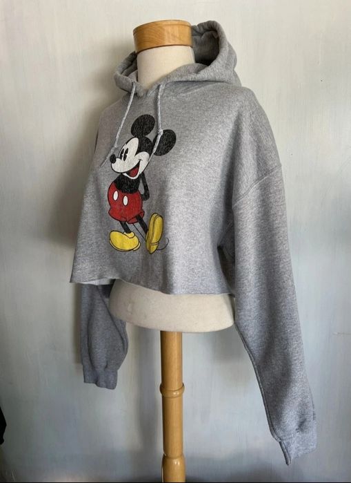 Crop hoodie, imprimeu Disney, Bershka