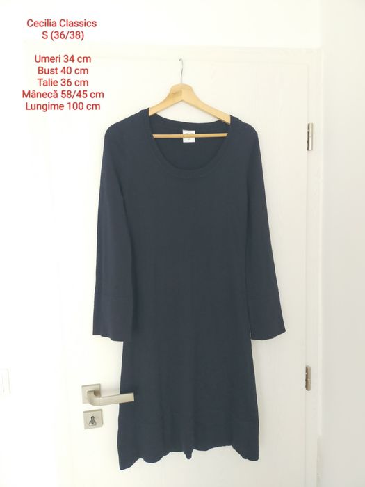 Rochie mix lână merinos, S, Cecilia Classics