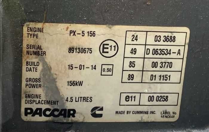 Motor complet DAF PX5 157 K1 euro 6 - piese/dezmembrari DAF