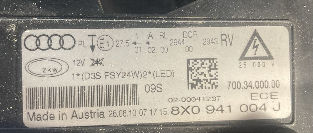 Audi A1 2010 година Led Ляв Фар