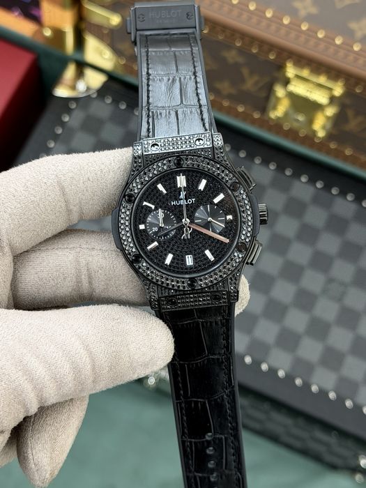 HB Classic Fusion Chronograph Black Ice Out