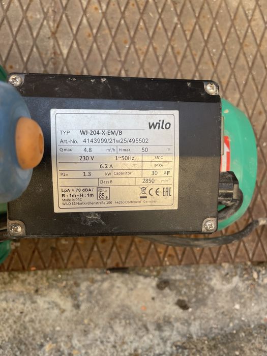 Продавм хидрофорна помпа Wilo-FWJ 204 X EM 1.1 kW 6 m3/h