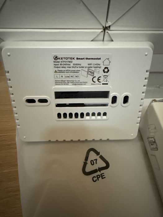 Ketotek KTF017802 termostat smart WiFi wireless pentru centrală termica compatibil Tuya