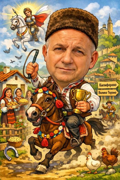 Персонализирани колажи и карикатури за 1-ви, 3-ти март, Тодоровден