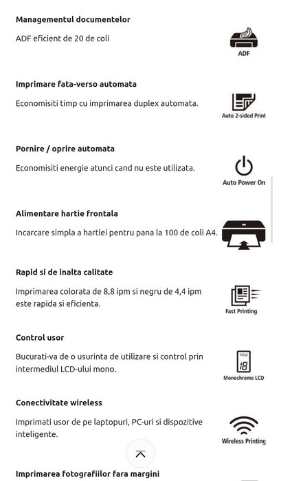 Multifunctional Inkjet color Canon TR4650, A4, Wireless , ADF
