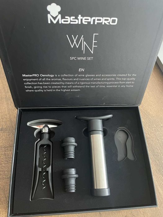 Аксесоари за вино 5 части Masterpro