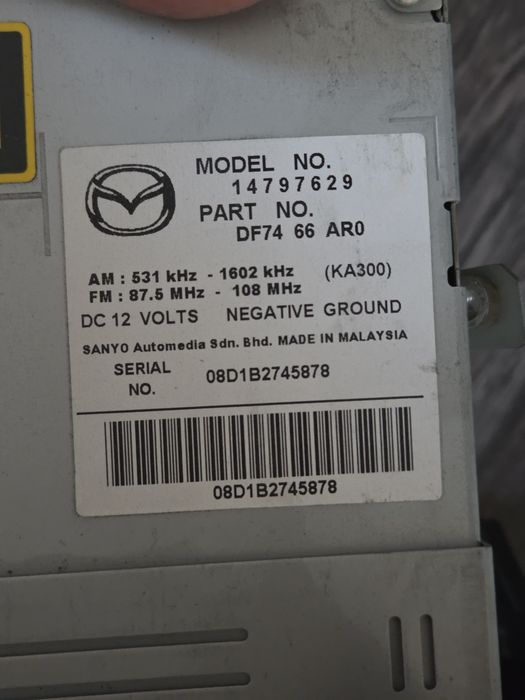 Радио за Мазда 2 2008г.