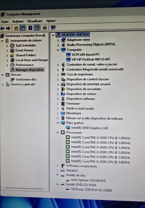 Sistem Desktop PC HP ProDesk 400 G5 cu procesor Intel® Core™ i5-8500