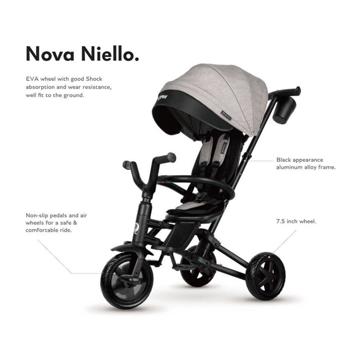 QPlay Nova Niello Складной трёхколёсный велосипед поворот сиденье 360