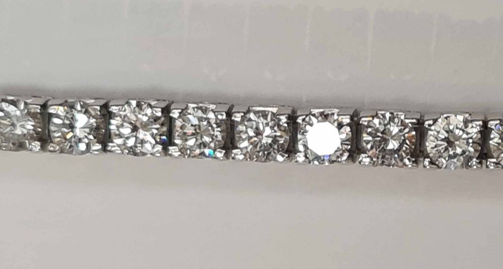 Brățară tennis din aur alb 18k cu diamante naturale 7.00 ct