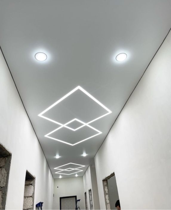 Натяжной потолок Актау | Слив воды после затопления | Ремонт