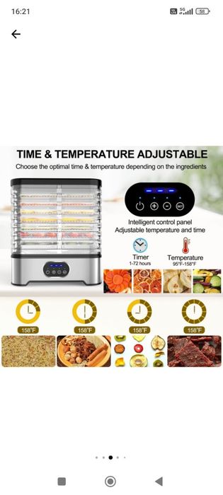 Deshidrator fructe legume etc nou