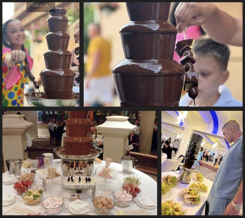 Fruit Bar Premium și Fantana de Ciocolata (diferite mărimi) pentru Nunți, Botezuri și Evenimente VIP