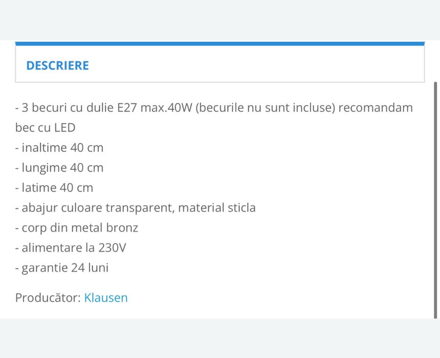 Lustra Ambry 3 LY-3494,3 x E27