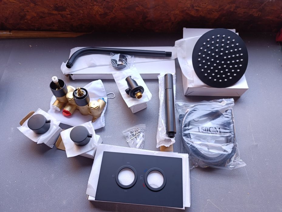 Sistem dus aplicat gresie/ incastrat baterie lavoar Grohe hansgrohe