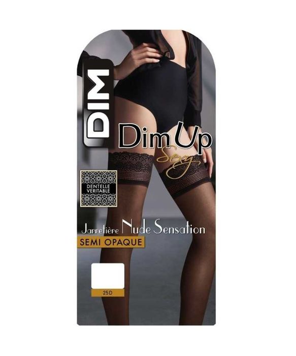 Dres dama cu dantela peste genunchi, 25D, DIM UP, negru, marime 3