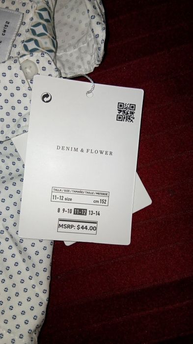Из США, стильная мужская рубашка бренда "Denim & Flower".Цена 170.000