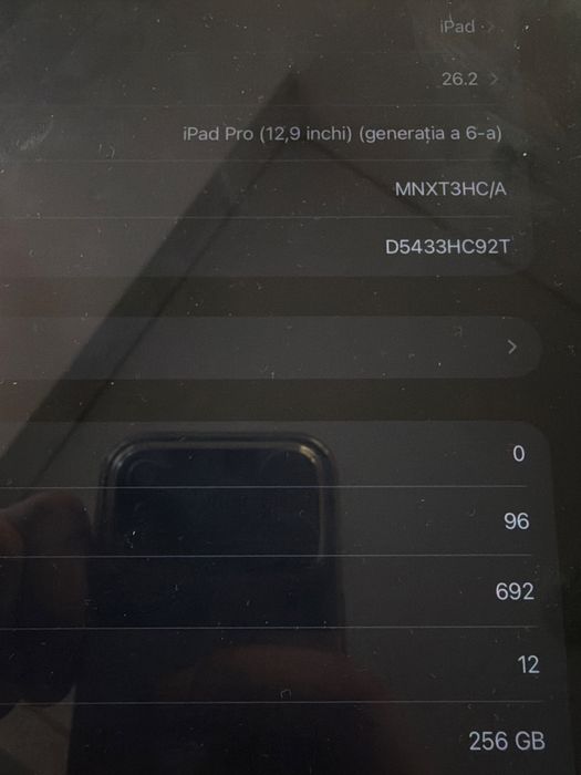 Ipad pro 12.9 256gb generatia 6-a