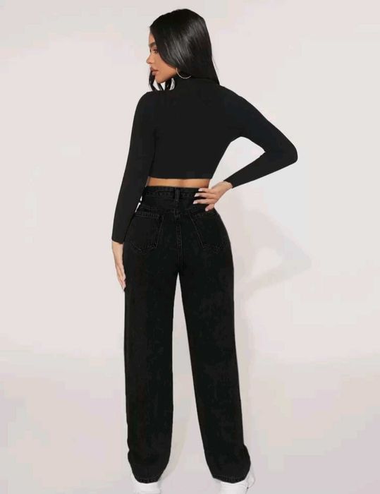 Дънки в Цвят Черен Размер S