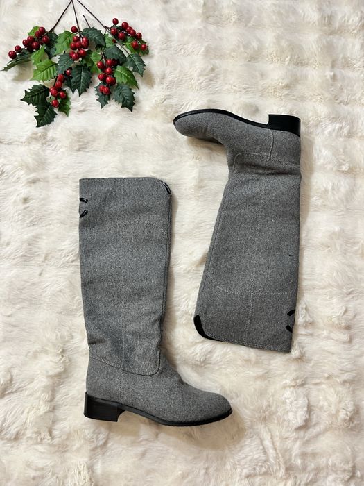 Cozme lungi din material textil cu logo Chanel marimea 37