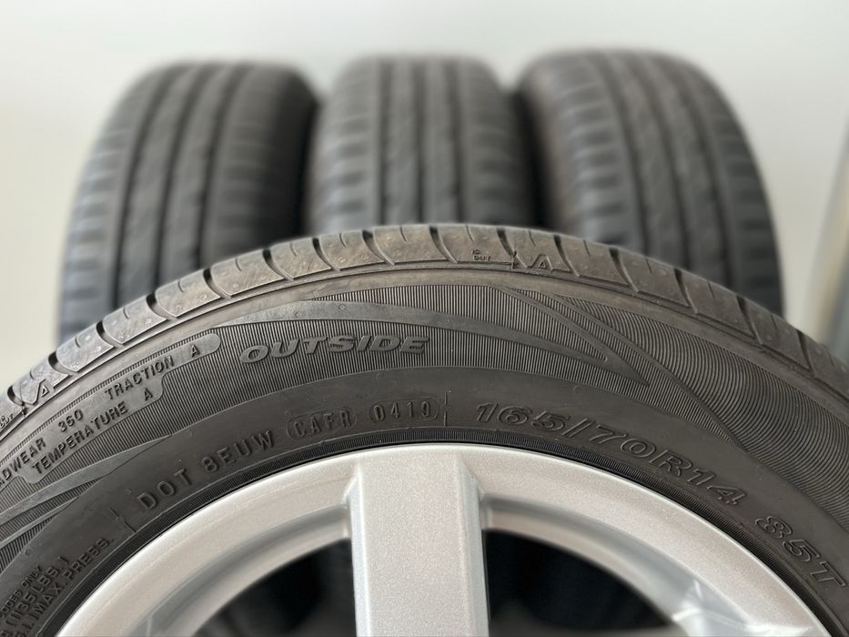 Джанти 14 цола 5х100 за Фолксваген с летни гуми 165/70/14