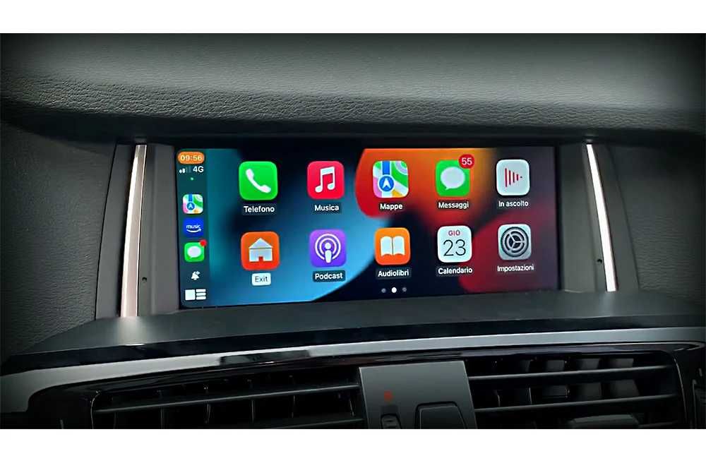 Навигация Android 14 8-ядрен 8GB RAM 128GB HDD BMW X3 F25 X4 F26 Андроид CIC NBT + Apple Carplay