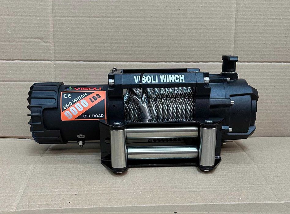 Troliu auto Visoli 9000lbs/4090kg cu cablu de otel 12v