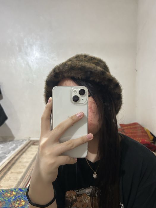 леопардовая шапка и шарф